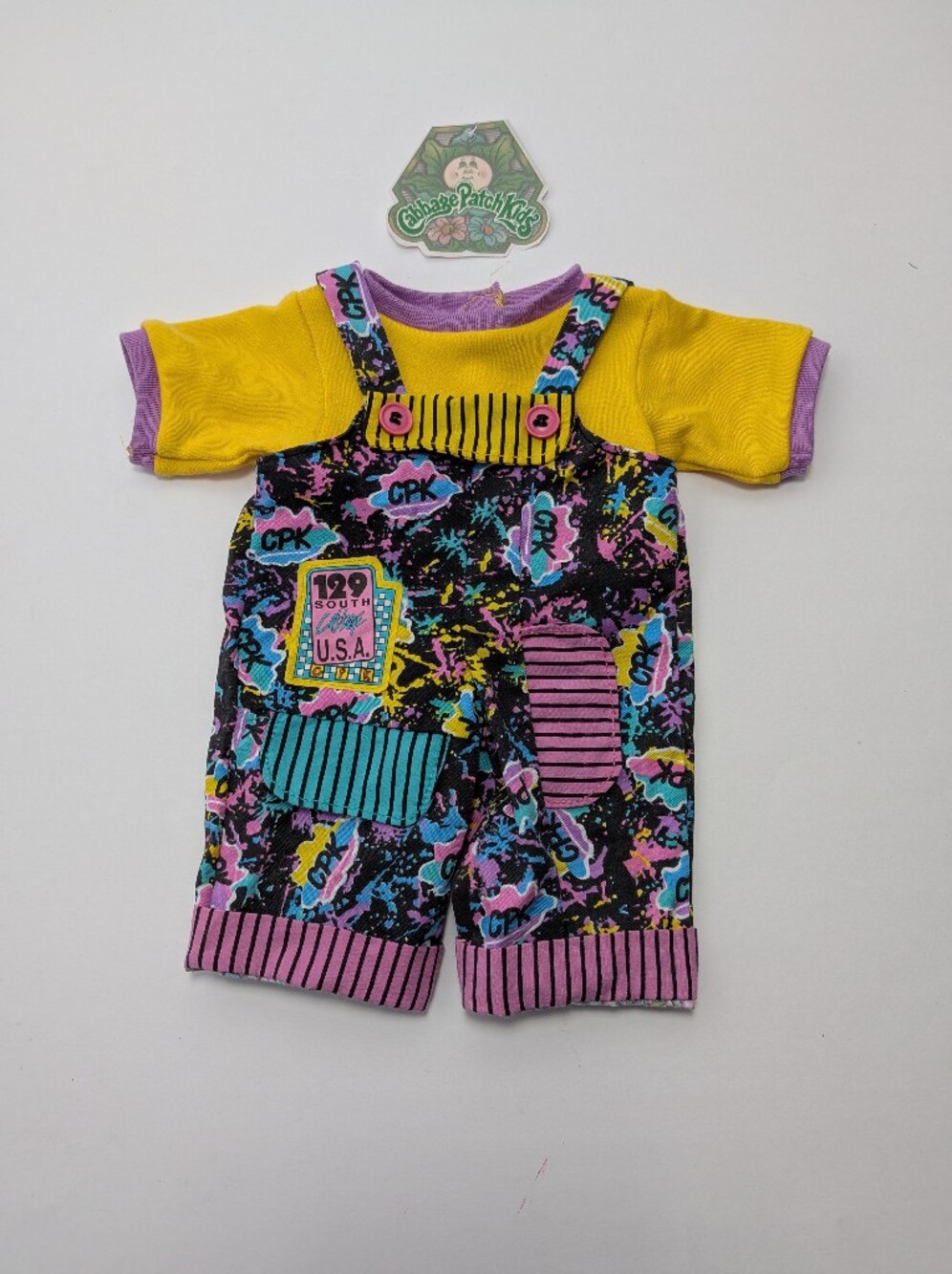 Cabbage Patch Kids Doll Clothes Designer Line Overalls & T-shirt VTG CPK